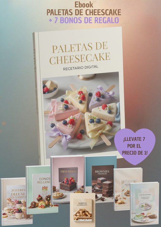 Paletas de Cheescake + 7 Bonos de Regalo
